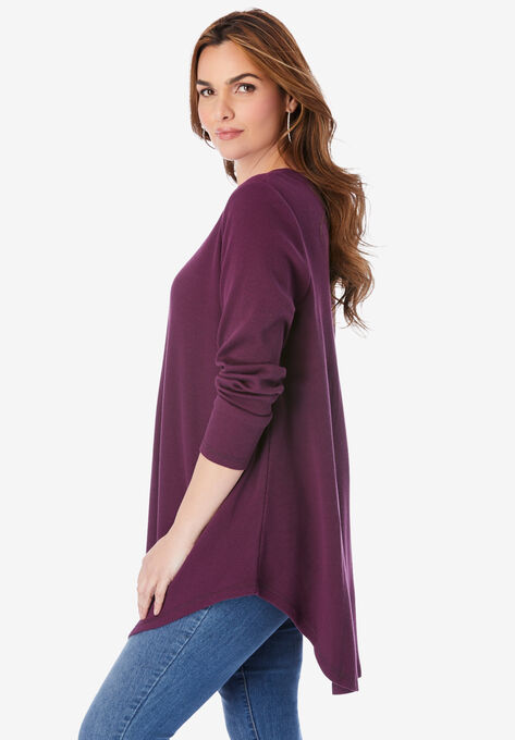 V-Neck Thermal Maxi Tunic, , alternate image number null