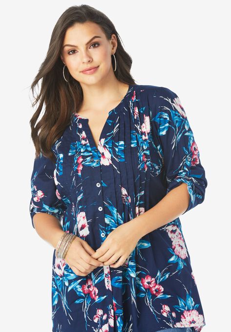 English Floral Big Shirt, , alternate image number null