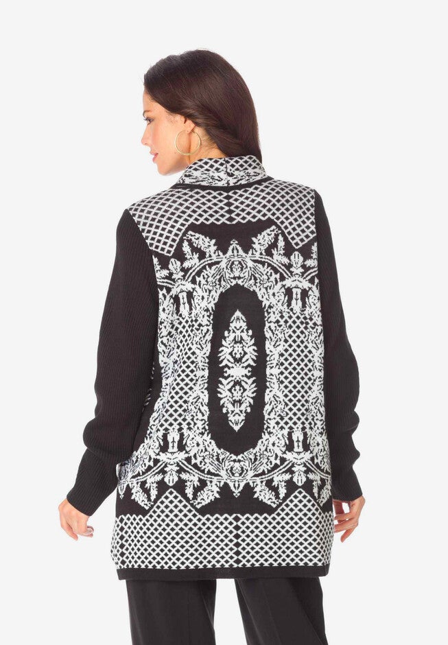 Diamond Cage Cardigan Sweater, , on-hover image number null