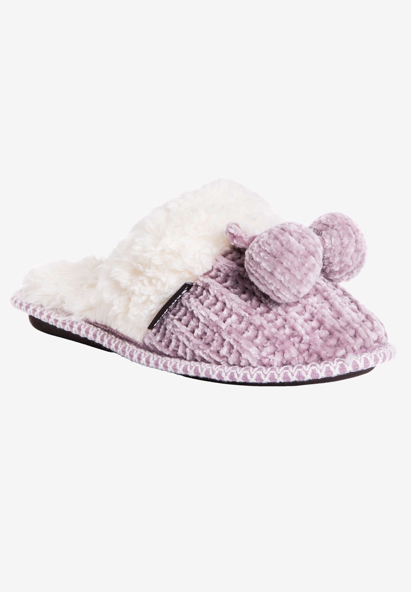 Perlyn Scuff Slipper by Muk Luks, DUSTY PURPLE, hi-res image number 0