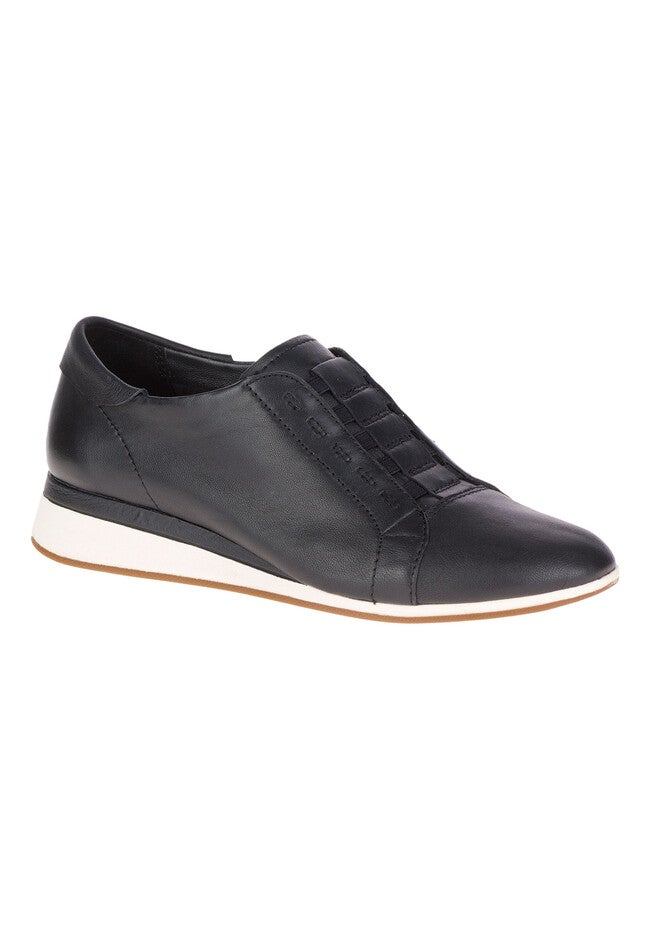 Evaro Slip-On Oxfords by Hush Puppies®, BLACK LEATHER, hi-res image number null