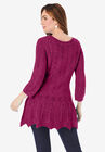 Sonia Peplum Crochet Sweater, , on-hover image number null