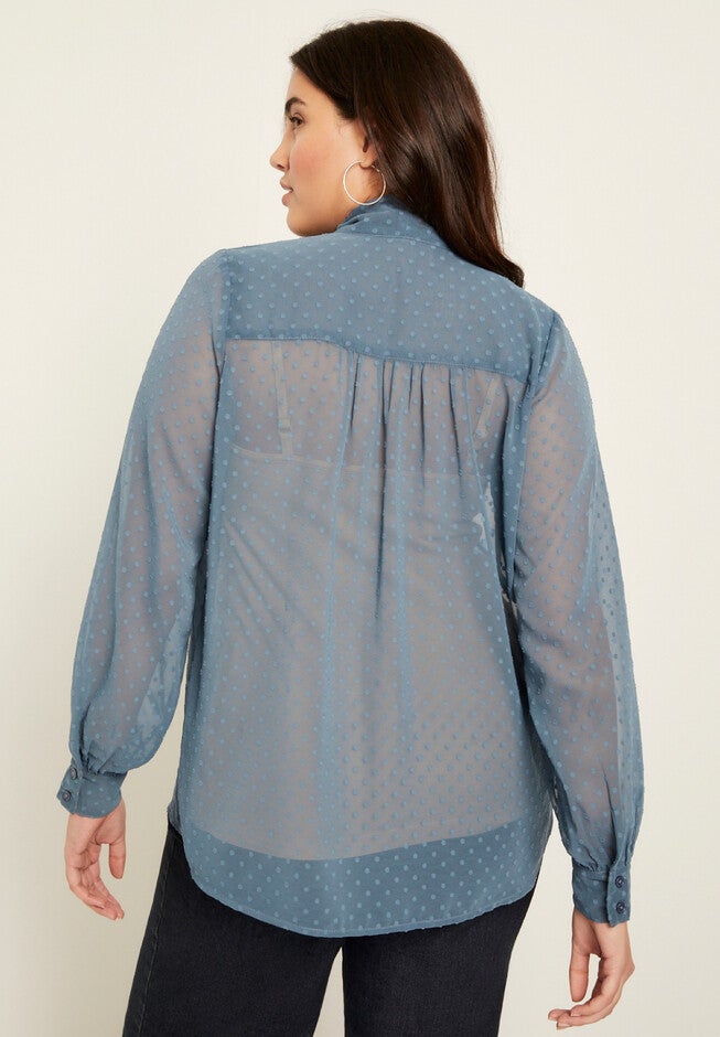 Long Sleeve Bow Top, , on-hover image number null