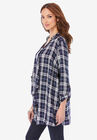 Plaid Open-Front Jacket, , alternate image number null
