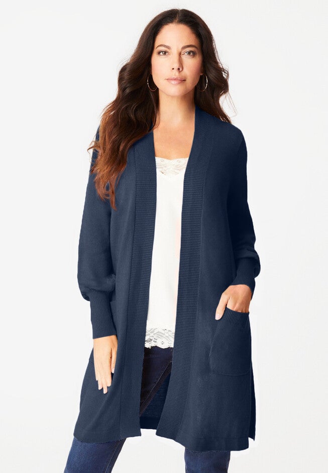 CashMORE Collection Cardigan, NAVY, hi-res image number 0