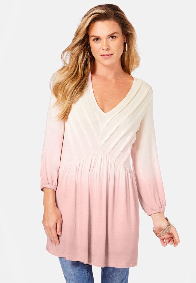 Ombre Fit-and-Flare Ultra Femme Top, SOFT BLUSH OMBRE, hi-res image number 0