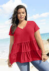 Tiered Slub Ultra Femme Tee, , alternate image number null