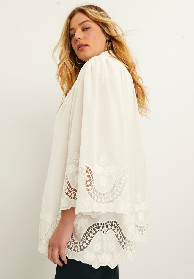 Open-Crochet Blouse, , alternate image number null