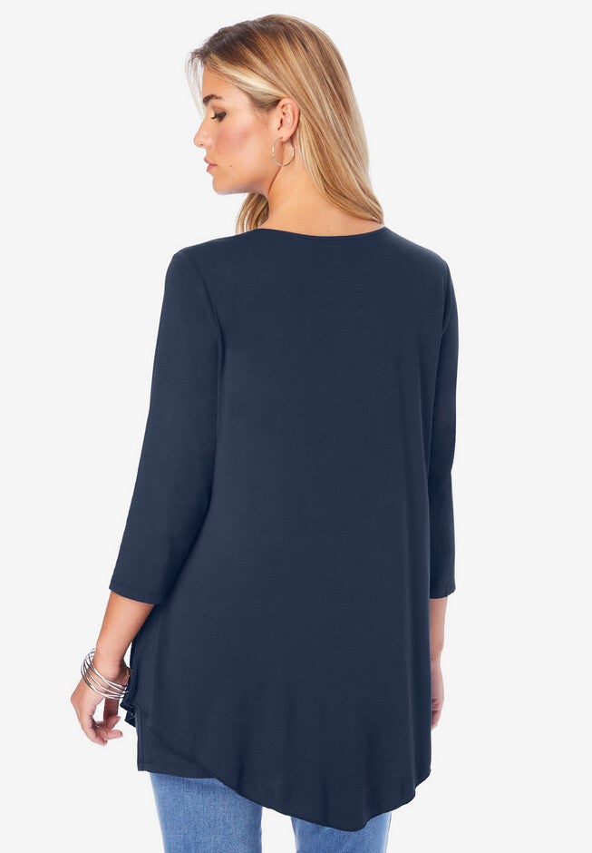 Shirred Overlay Ultra Femme Top, , on-hover image number 1