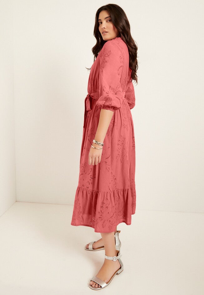 Eyelet Midi-Dress, , alternate image number null