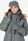Cable Knit Scarf, GUNMETAL, hi-res image number null