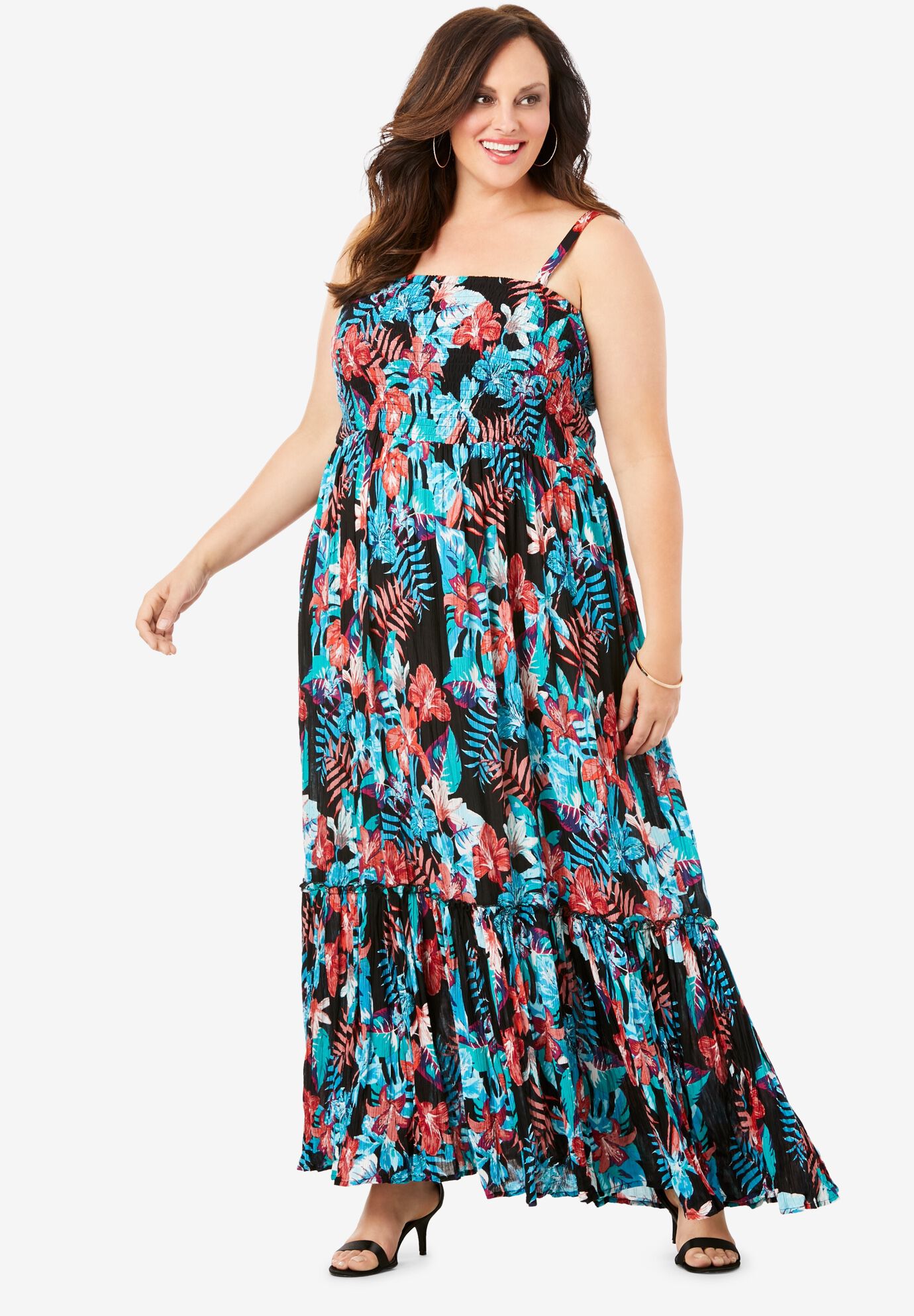 crinkle maxi dress