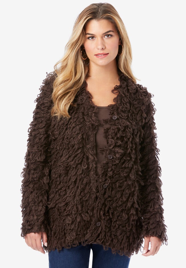 Loop Cardigan, CHOCOLATE, hi-res image number null