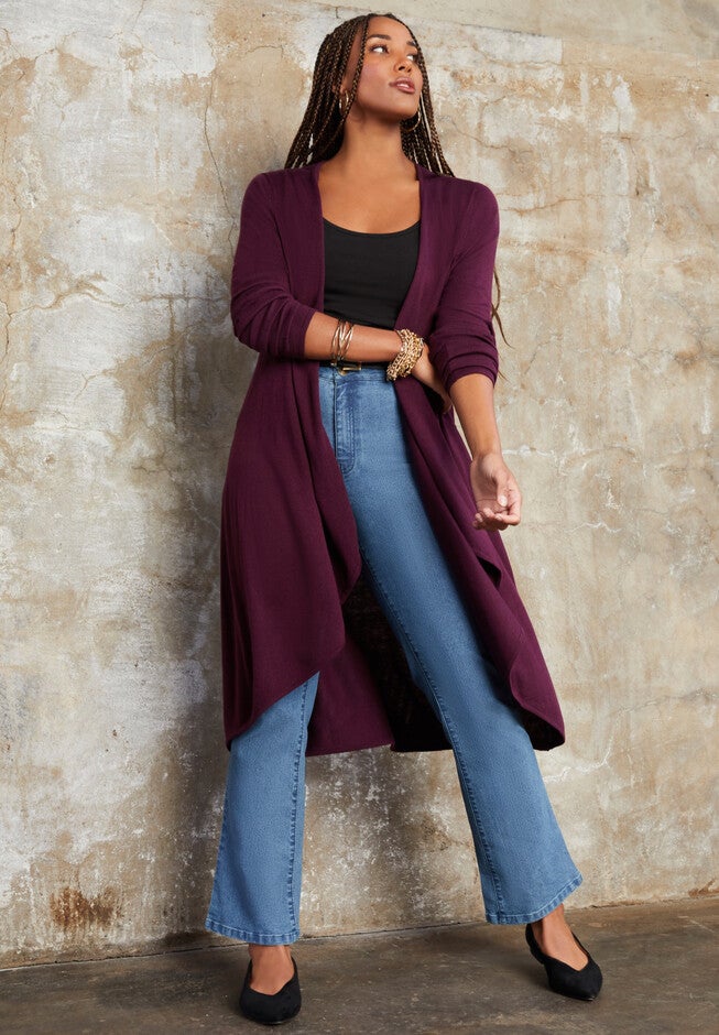 High-Low Cardigan, , alternate image number null