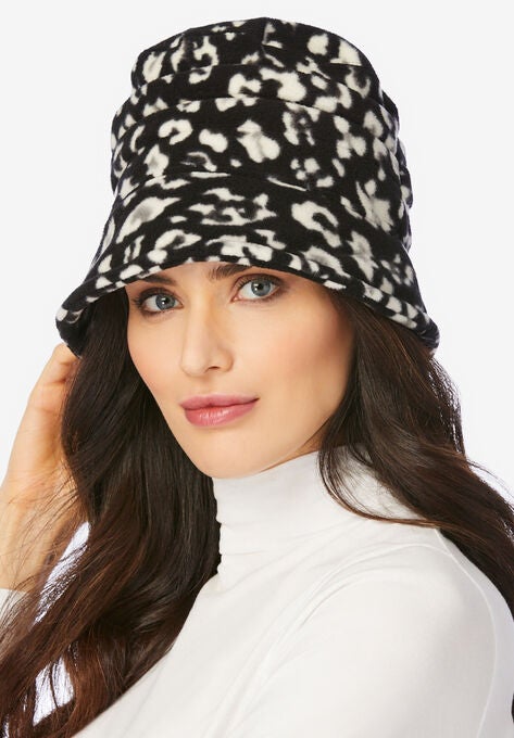Fleece Hat, BLACK GRAPHIC SPOTS, hi-res image number null