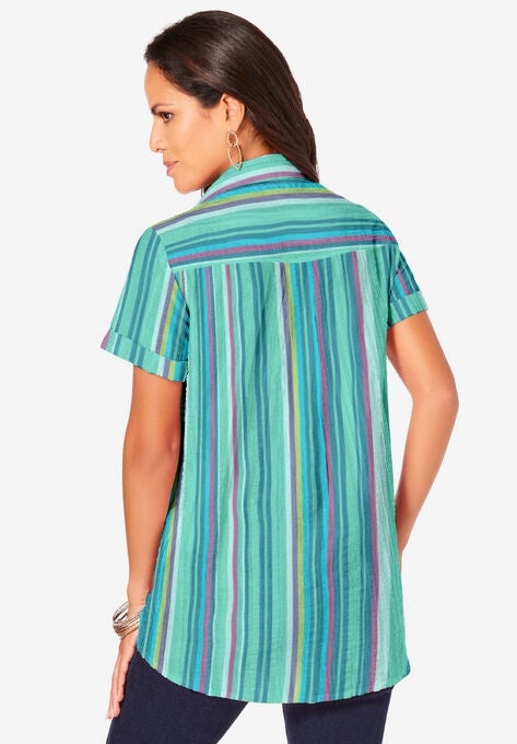 Seersucker Big Shirt, , on-hover image number null