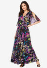 Floral Print Empire Gown, BLUE PASSION FLOWER, hi-res image number null