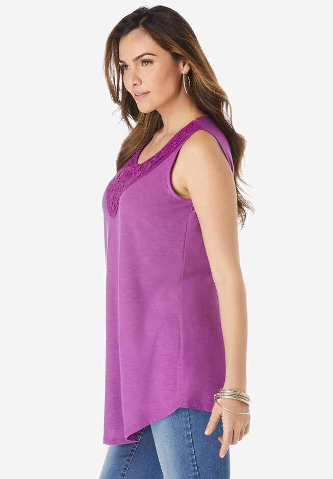 Lace-Trim Swing Tank, , alternate image number 2