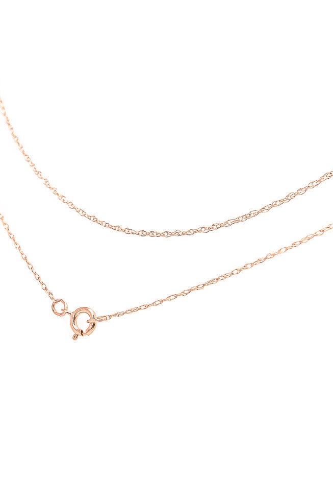 Solid Rose Gold Rope Chain Necklace Unisex Chain 20 inches, , alternate image number 2