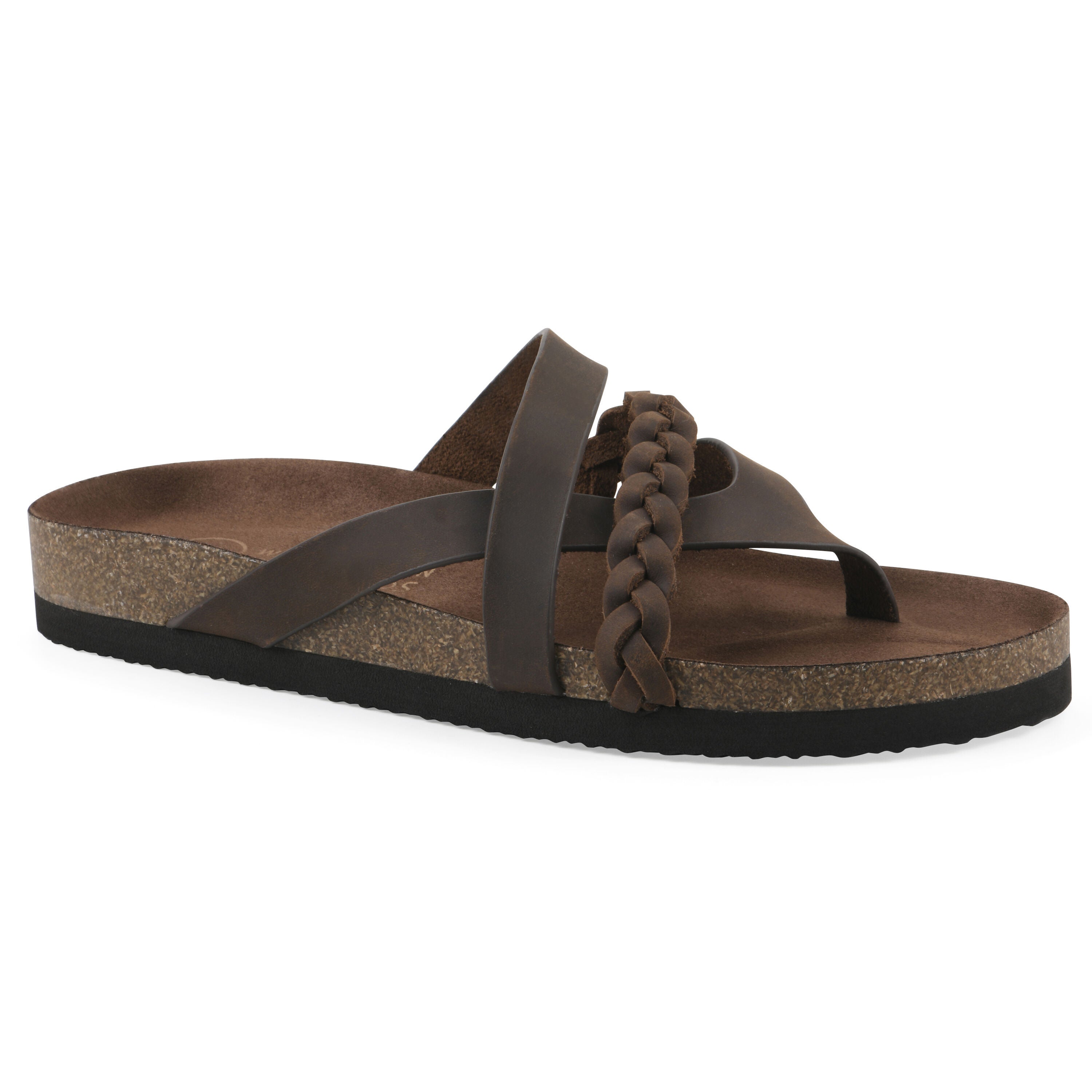 Halogen Footbeds Sandal, BROWN LEATHER, hi-res image number 0