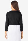Bolero Cardigan with Three-Quarter Sleeves, , on-hover image number null