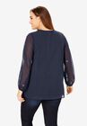 Embroidered Peasant Tunic, , on-hover image number null