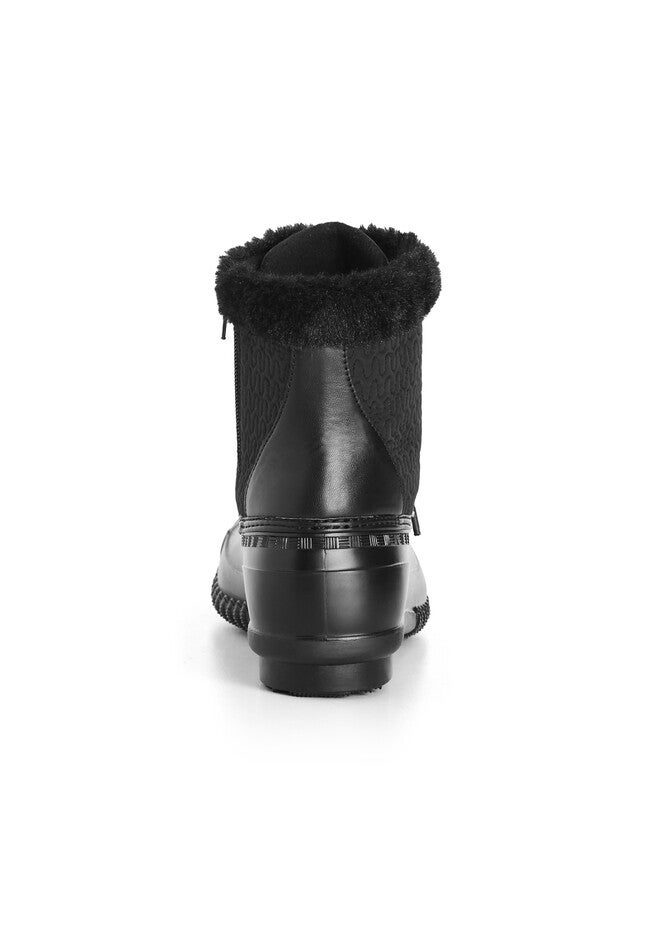 Ariah Cold Faux Fur Ankle Weather Boot, BLACK, alternate image number null