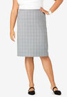 Suiting Pencil Skirt, GRAY PLAID, hi-res image number null