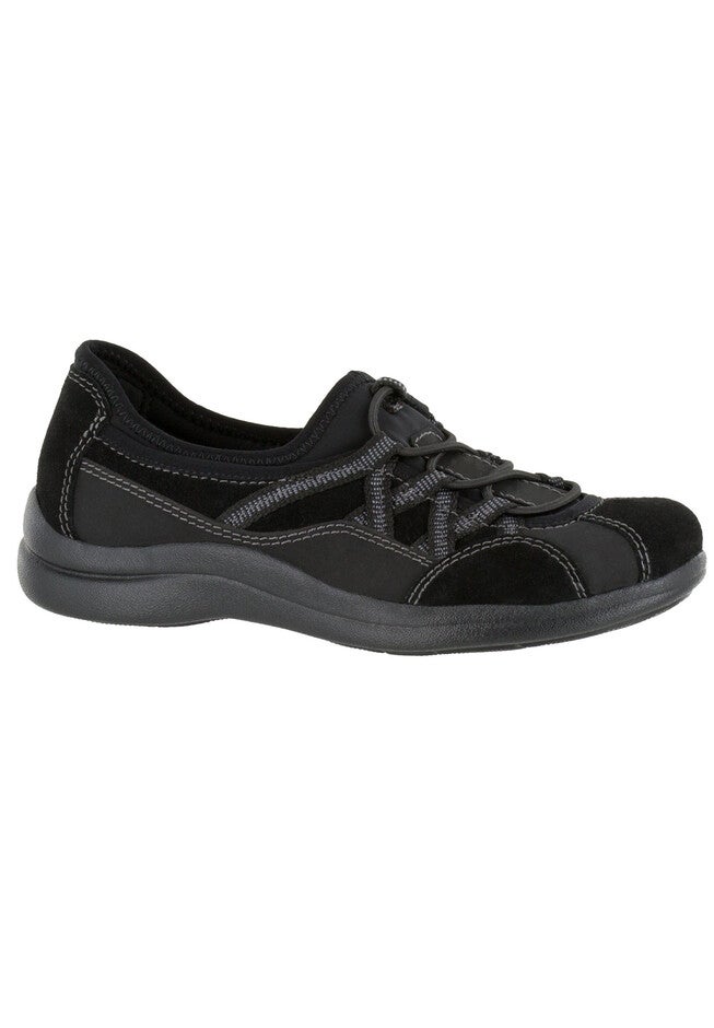 Laurel Sneakers by Easy Street®, BLACK SUEDE, hi-res image number 0