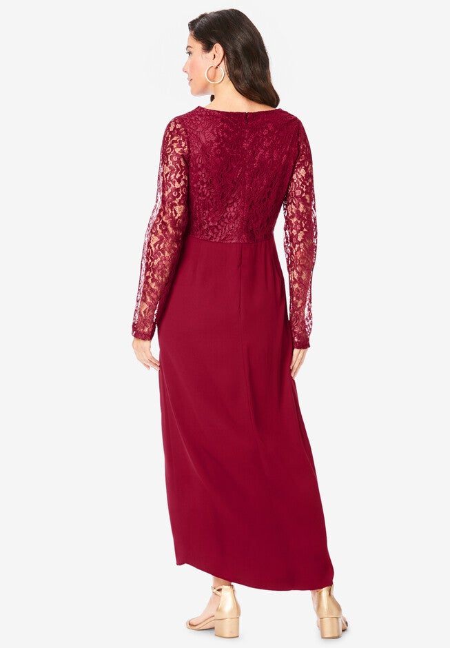 Tulip-Hem Lace Dress, , on-hover image number null