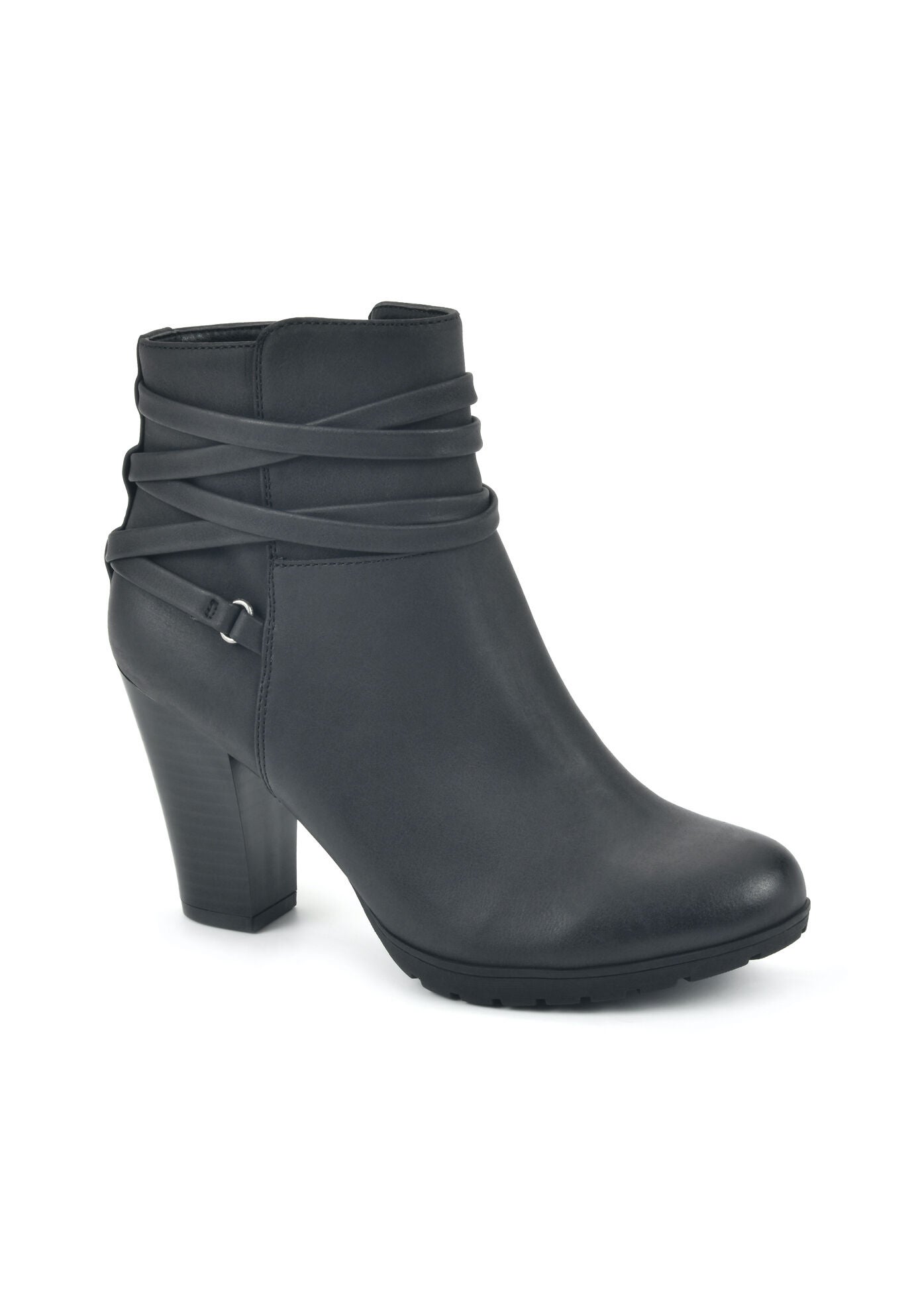 White Mountain Spade Ankle Bootie, BLACK SUEDE SMOOTH, hi-res image number 0