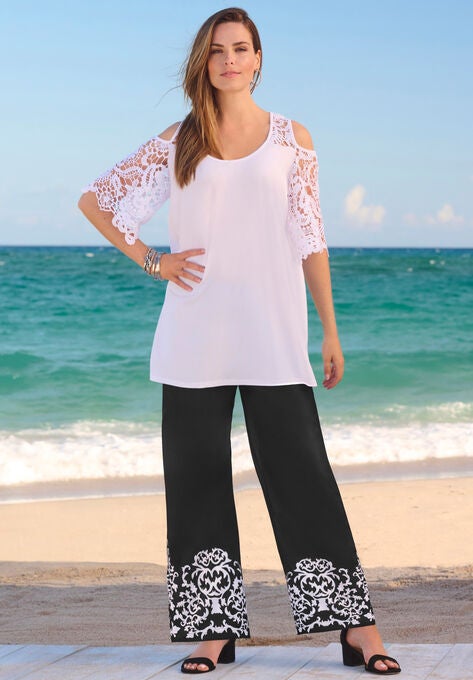 Ultrasmooth® Fabric Wide-Leg Pant, , alternate image number null