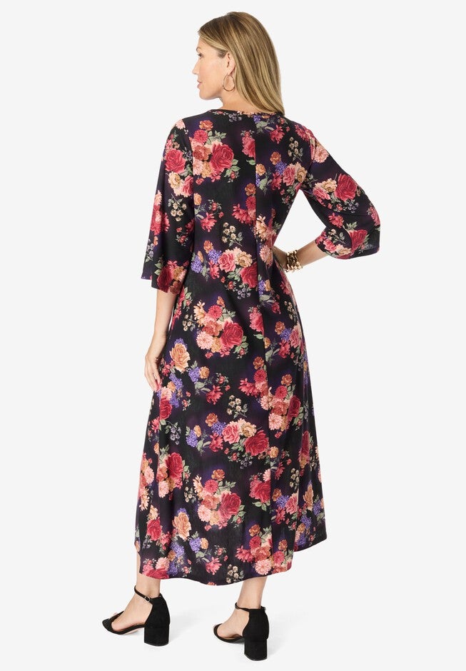 High-Low V-Neck Dress, , on-hover image number null