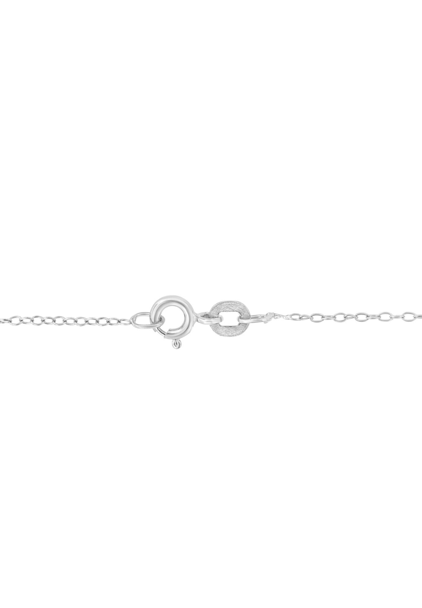 Sterling Silver Diamond Accent Cross Ribbon Pendant Necklace, , alternate image number 3