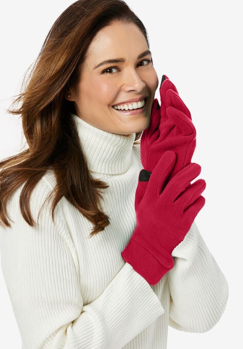 Fleece Gloves, CLASSIC RED, hi-res image number null