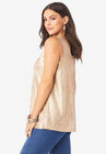 Scoopneck Metallic Tank Top, , alternate image number null
