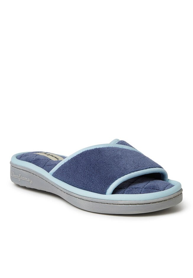 Alice Terry Slide with Quilted Footbed, INDIGO, hi-res image number null
