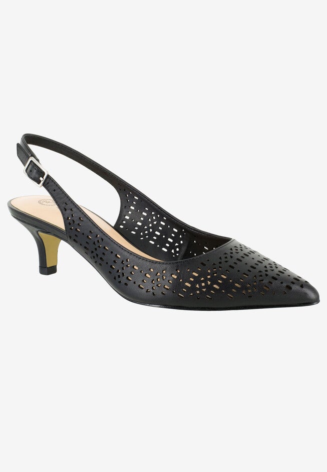 Sybil Slingback , BLACK LEATHER, hi-res image number 0