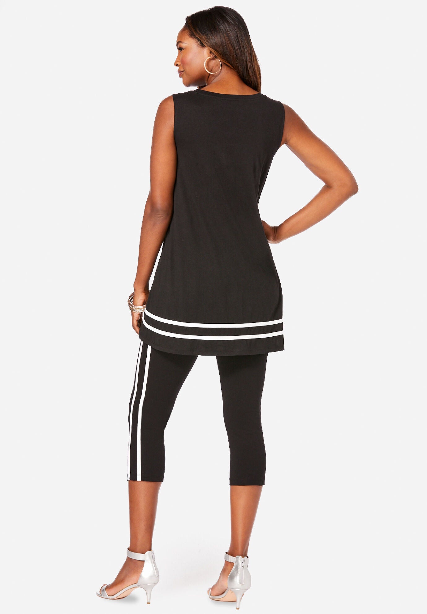 Striped Ultimate Capri Set, , on-hover image number 1
