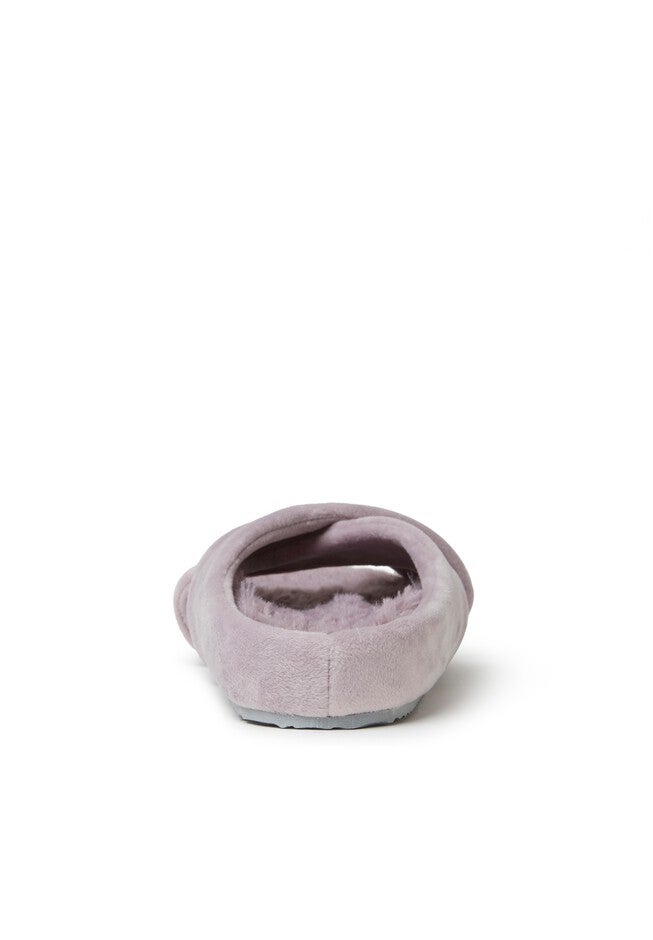 Maeve Velour Crisscross Molded Footbed Slide, , on-hover image number null