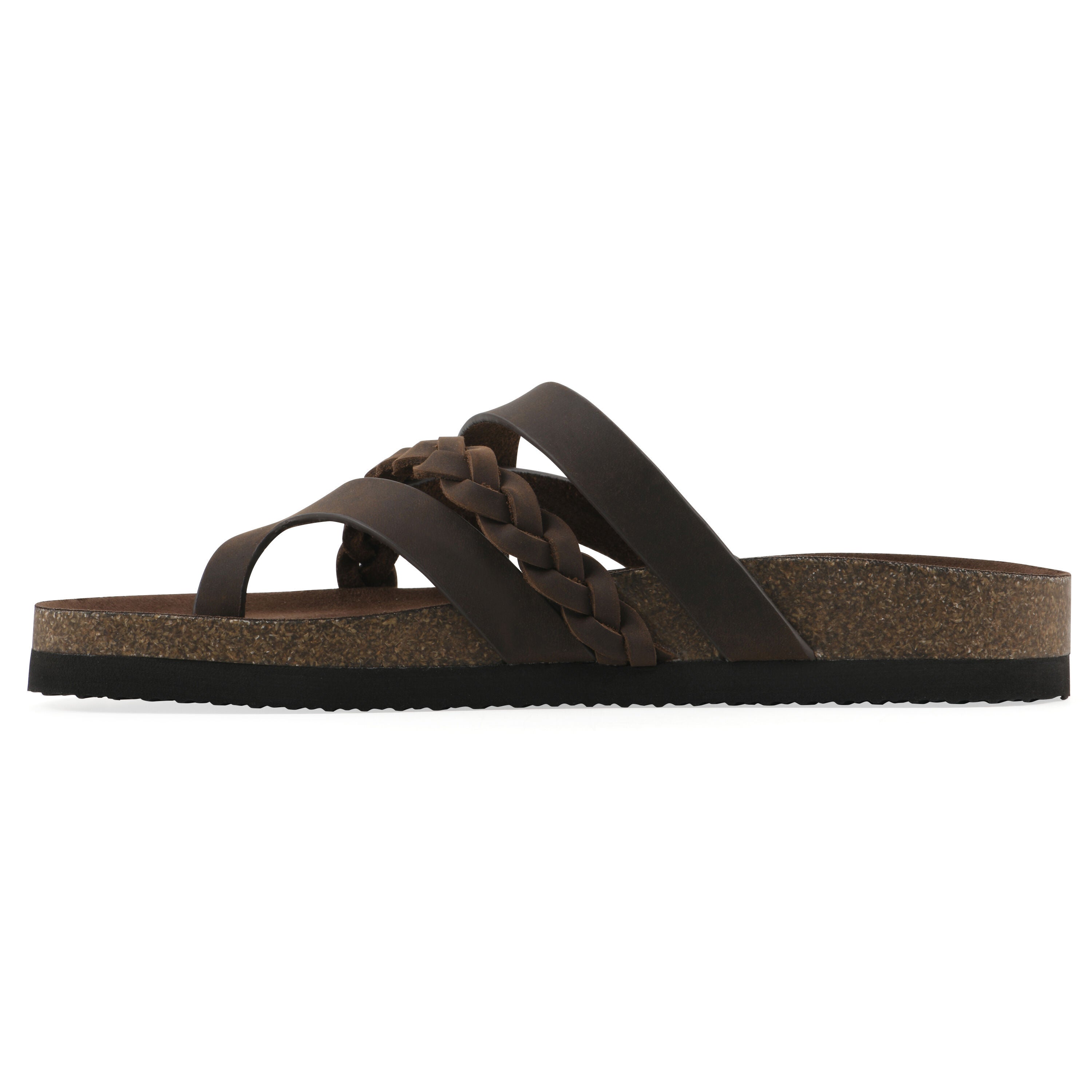 Halogen Footbeds Sandal, BROWN LEATHER, alternate image number 3