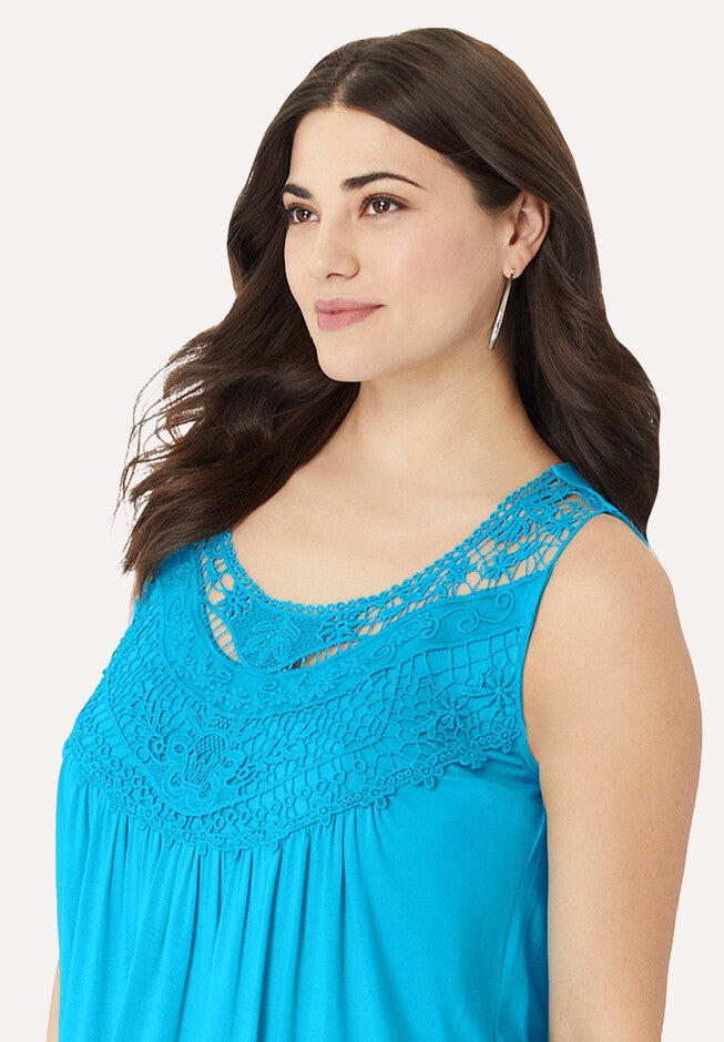 Illusion Lace Bib Tank, , alternate image number null