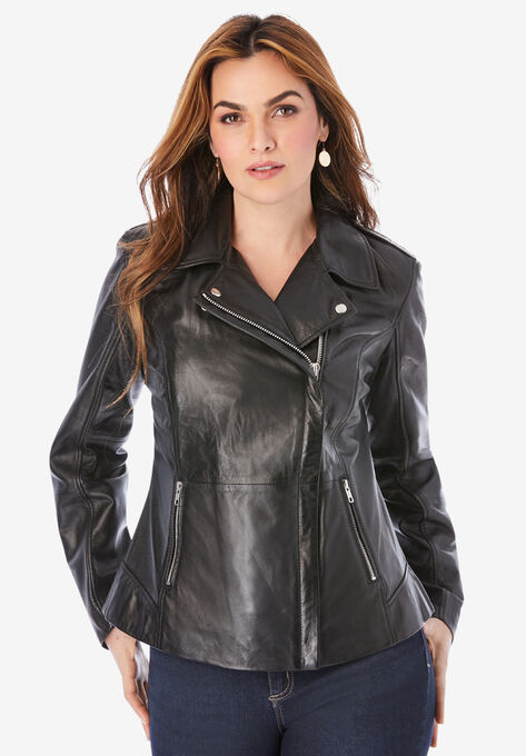 Leather Moto Jacket, , alternate image number null