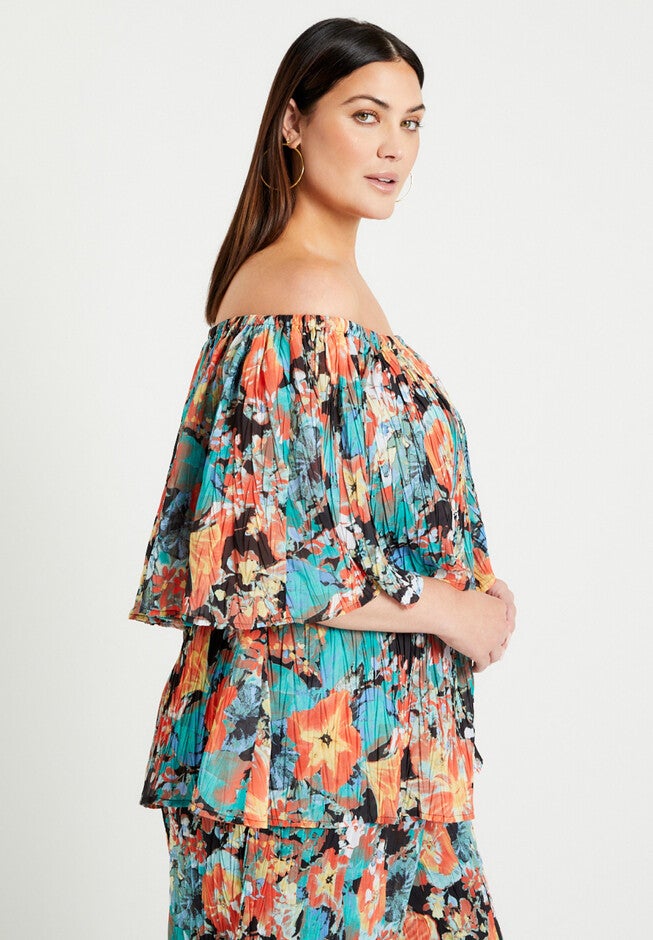 Removable-Strap Ruffle Top, , alternate image number null
