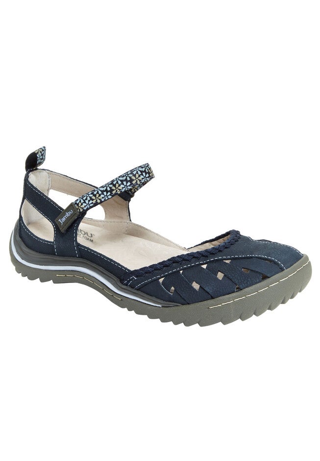Apple Blossom Mary Jane Flats by Jambu®, NAVY, hi-res image number null