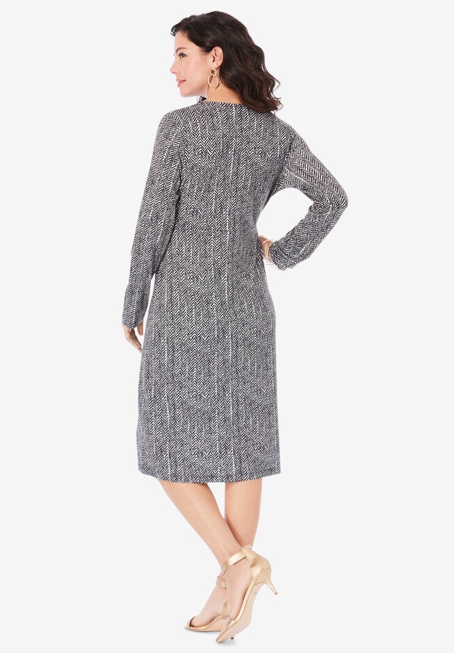 Ultrasmooth® Fabric Wrap Dress, , on-hover image number 1