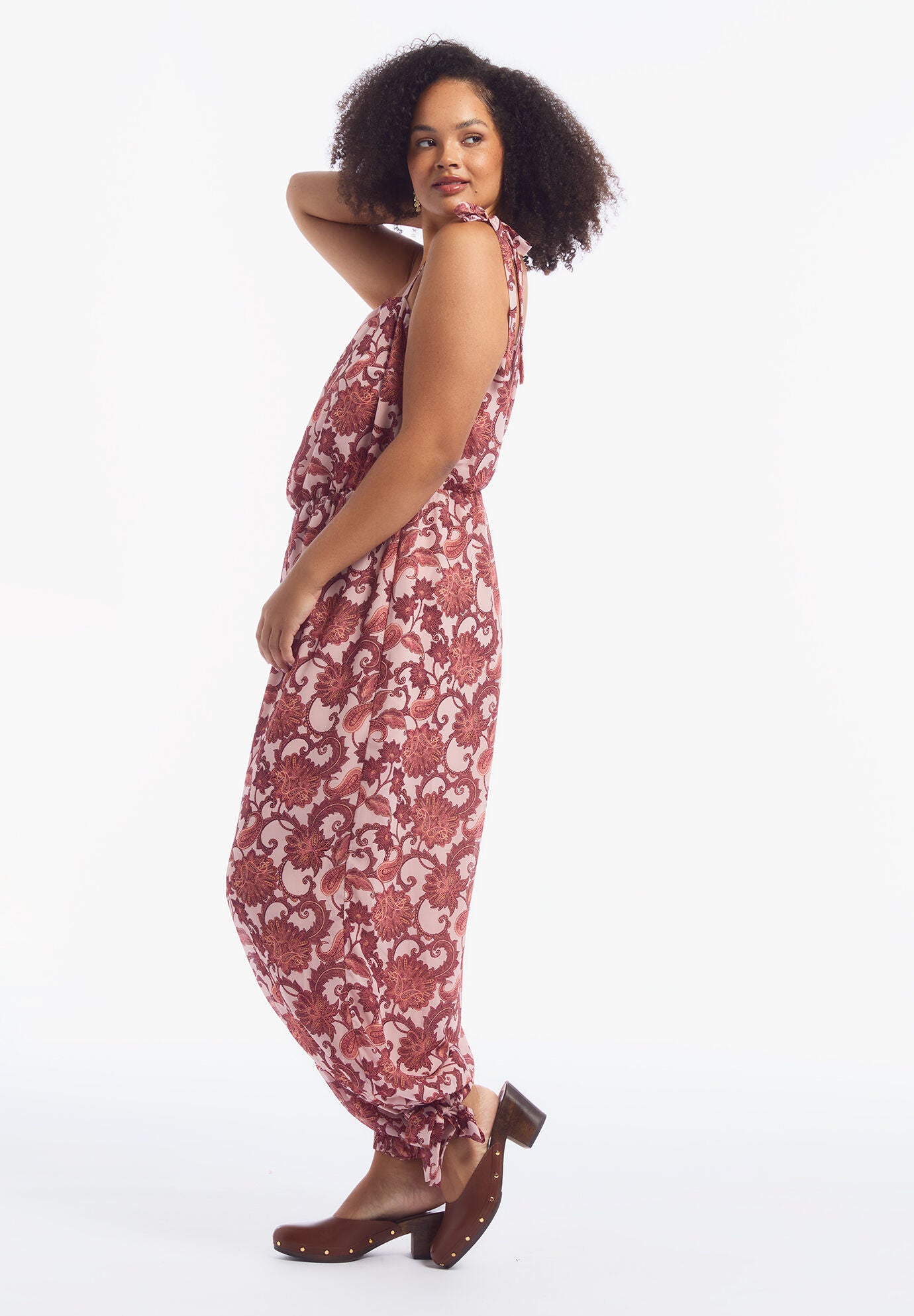 Crinkle Chiffon Jumpsuit, RED LOTUS BAZAAR, alternate image number 5