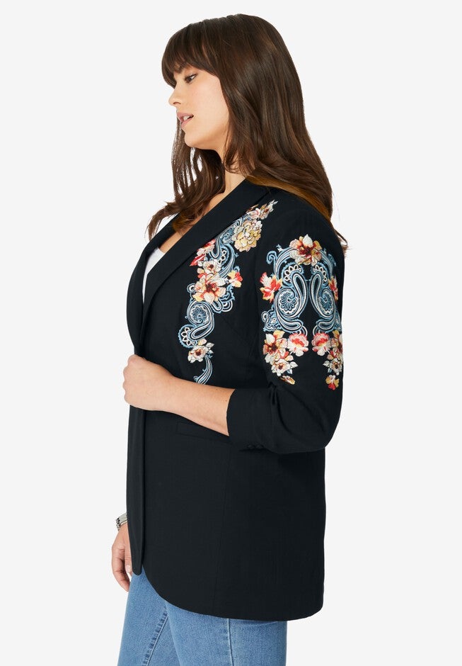 Embroidered Blazer, , alternate image number null