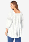 Square-Neck Crinkle Big Shirt, , on-hover image number null