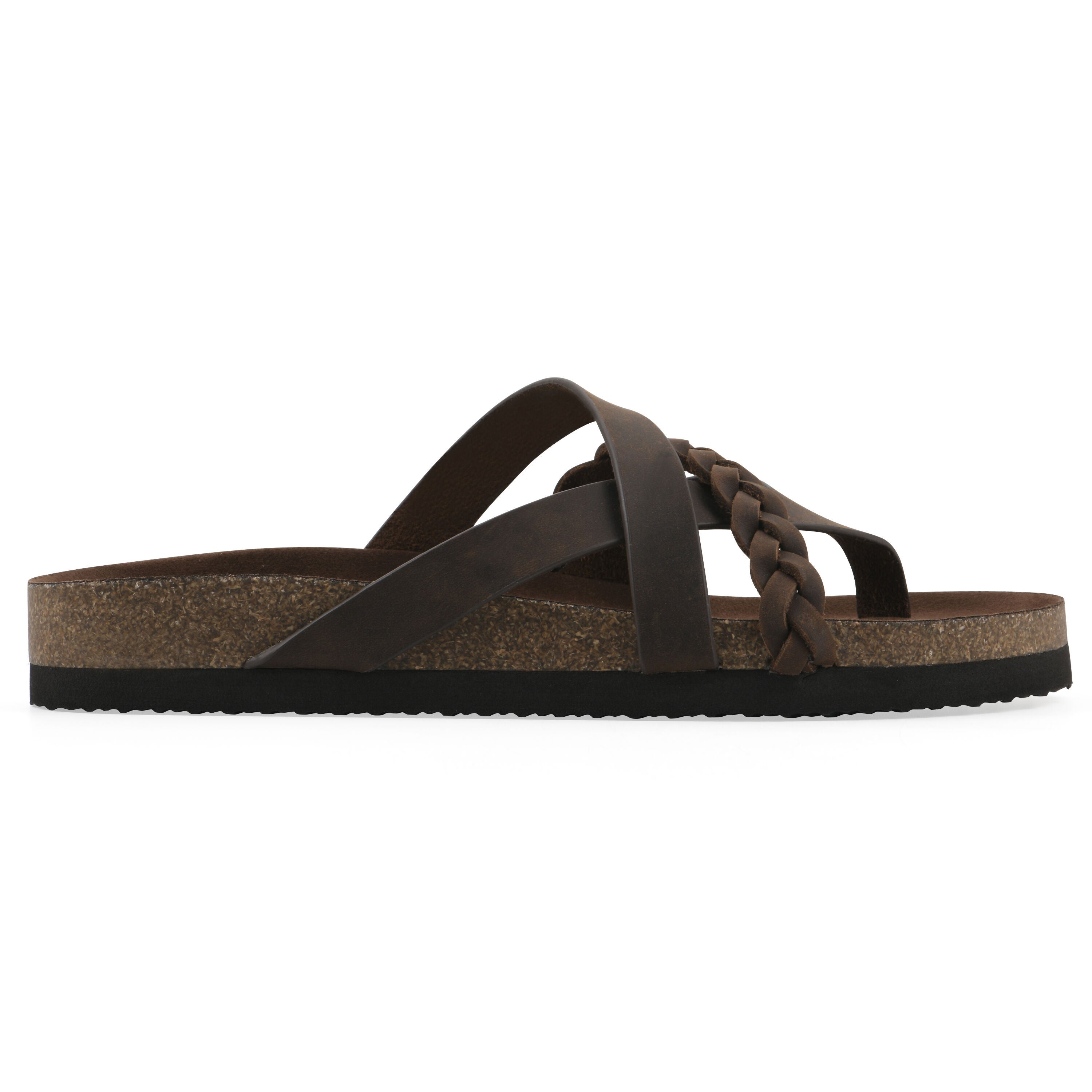 Halogen Footbeds Sandal, BROWN LEATHER, alternate image number 2